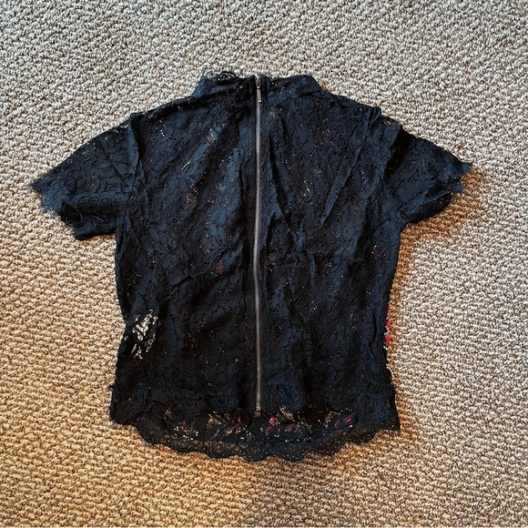 ✨nwt!✨zara black lace floral top - Picture 14 of 15